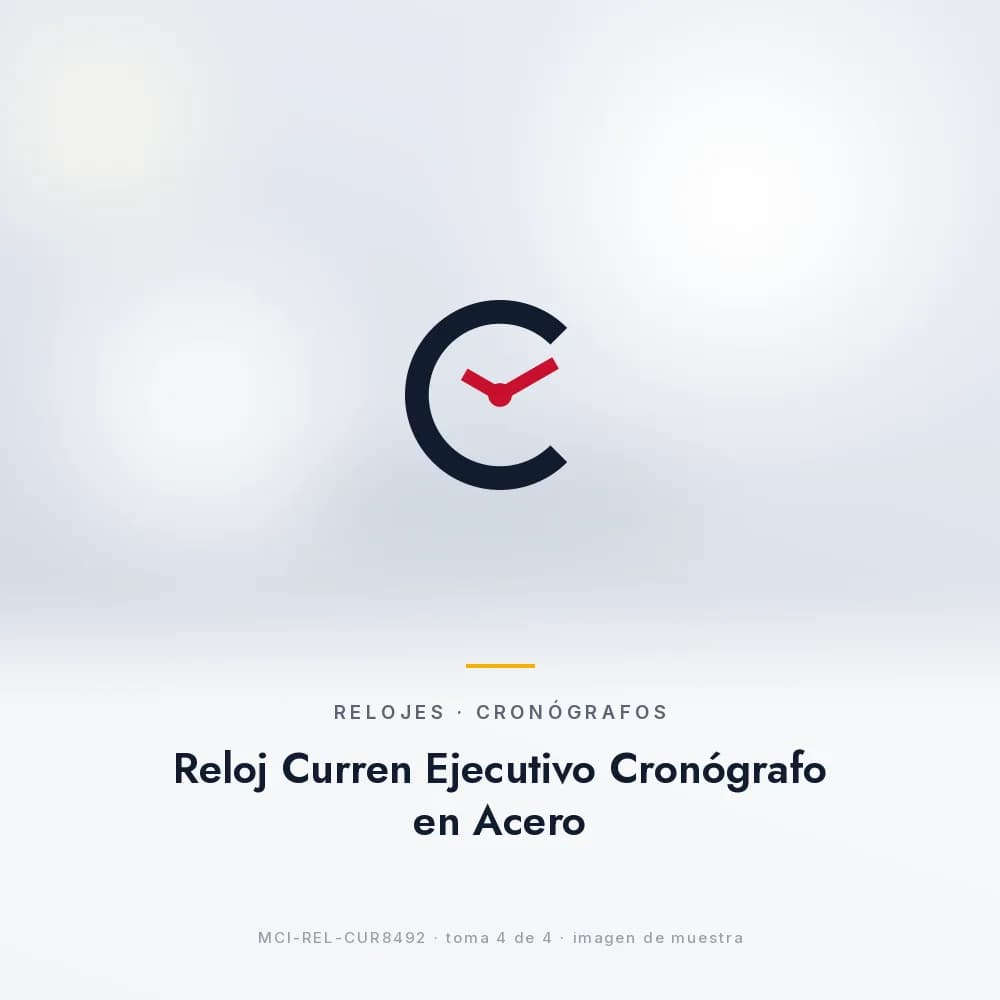 Reloj Curren Ejecutivo Cronógrafo en Acero, puesto en muñeca masculina con camisa remangada